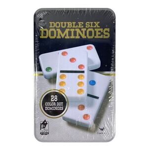 Cardinal DOUBLE SIX DOMINOES Tile Game 28 Color Dot Dominoes Gift NEW